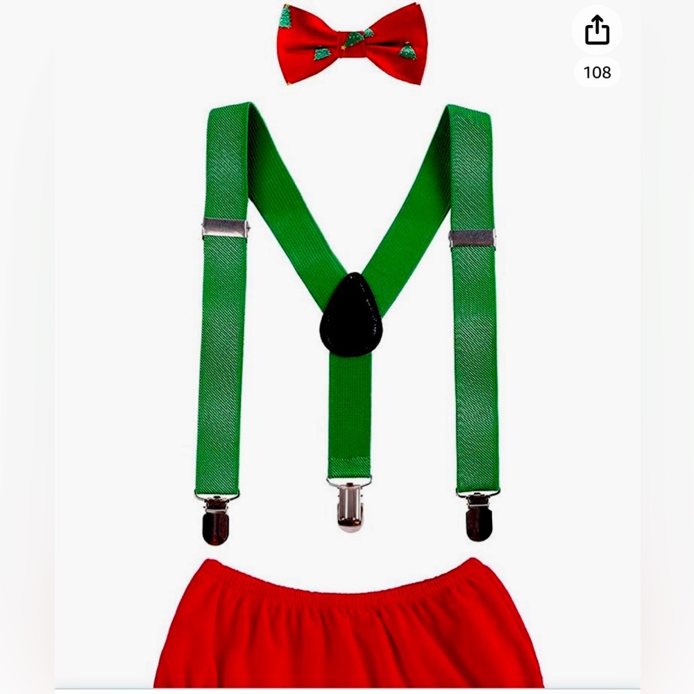 Photoshoot Christmas themed baby outfit 3pcs set